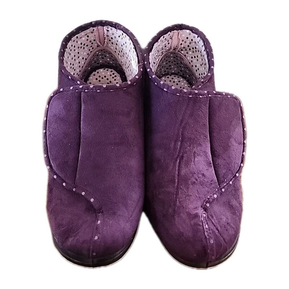LADIES PADDERS CHERISH WIDE FITTING RIP TAPE FASTENING BOOTIE SLIPPERS Sz 8